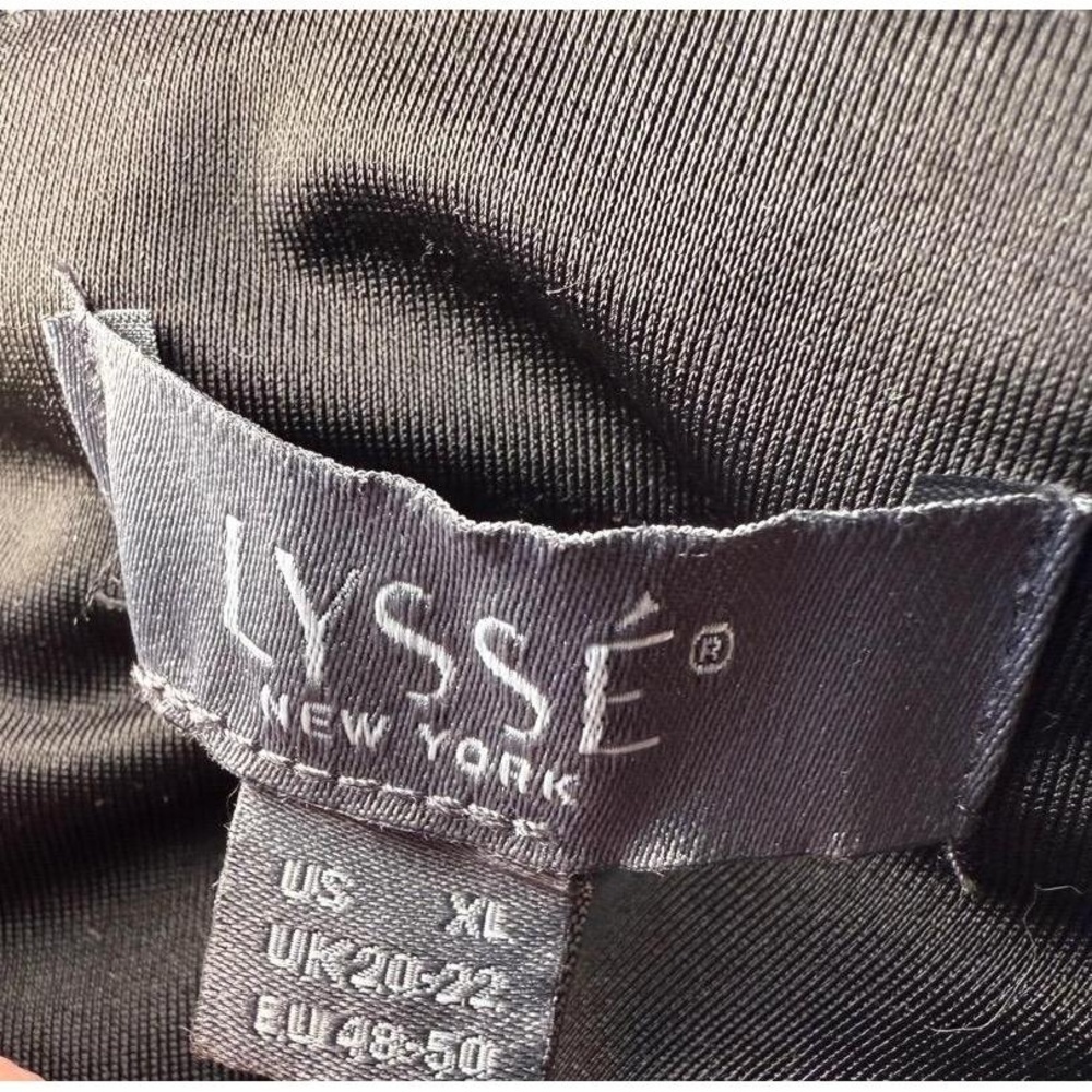 LYSSE New York Pants Womens Size XL Black Wide Leg Faux Leather Edgy Chic - Picture 5 of 5